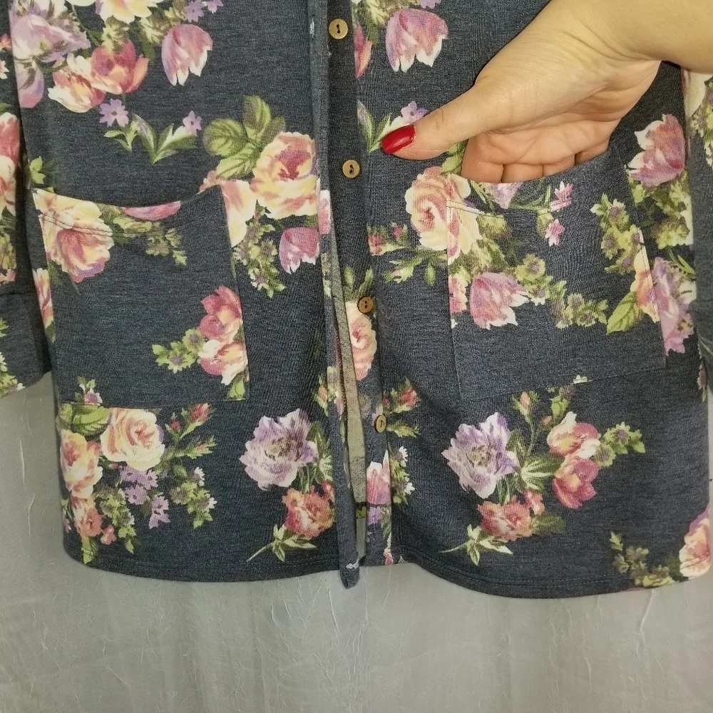 Agnes & Dora button down floral cardigan